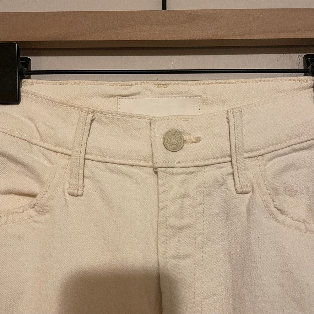 Mother Superior jeans The Hustler Roller Heel Act Natural 25 wide leg cream boho - Picture 3 of 9